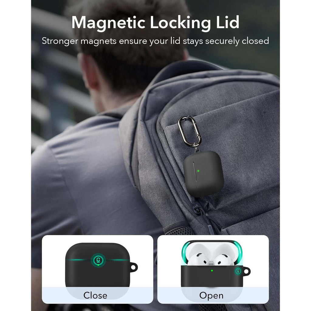 AirPods 4 Case (2024). USB-C compatible cover with magnetic lid lock & full drop protection. Soft multi-color cases.