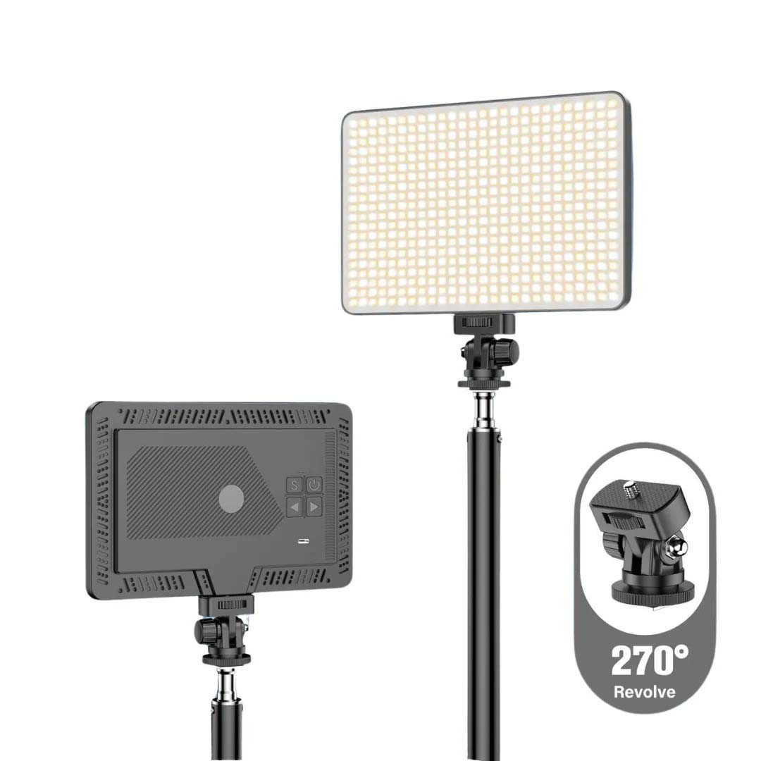 U480 LED Video Light - 5000mAh Rechargeable Camera Light, 10-100% Dimmable, 3200-5600K Bi-Color for Photography/Videography