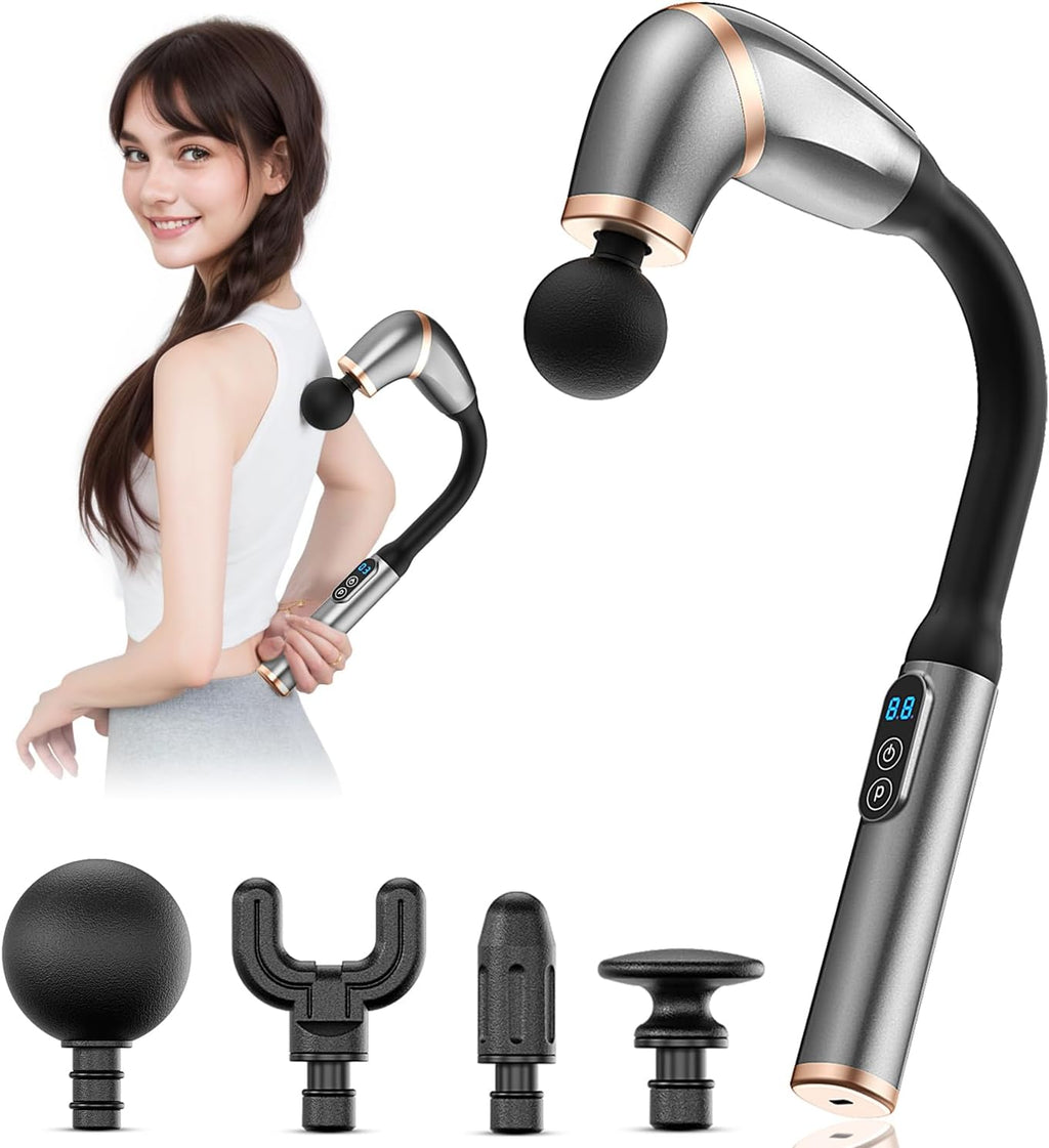 Extended Handle Massage Gun – Long Handheld Deep Tissue Massager for Full-Body Relief (Multi)