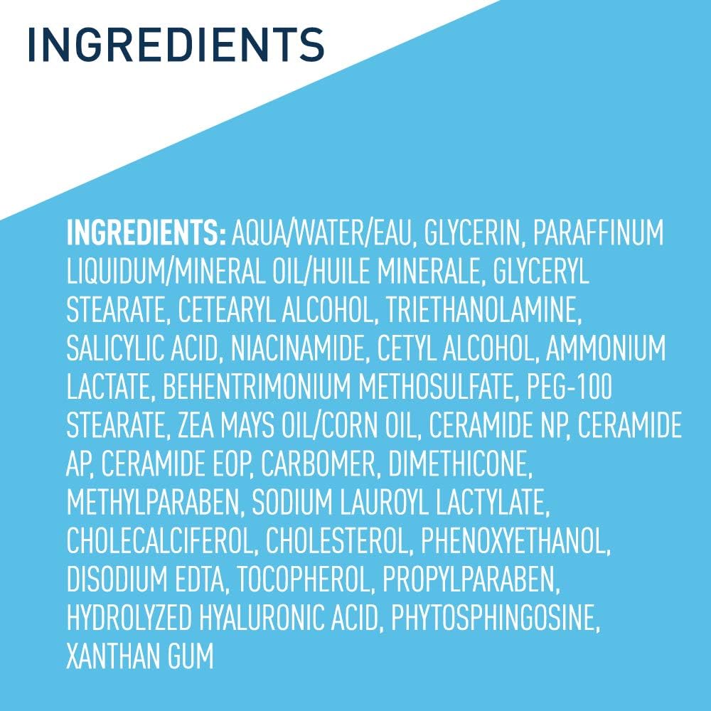 CeraVe Moisturizing Cream with Salicylic Acid. Exfoliating body cream for rough, bumpy skin with ceramides. Fragrance-free.