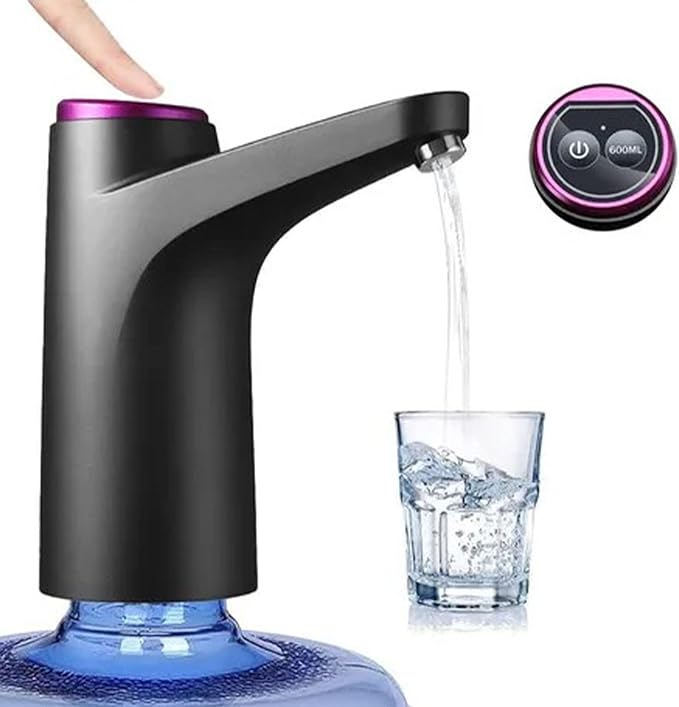 Rechargeable Electric Water Dispenser Pump | USB Powered Automatic Water Bottle Pump for 3, 4, and 5 Gallon Bottles