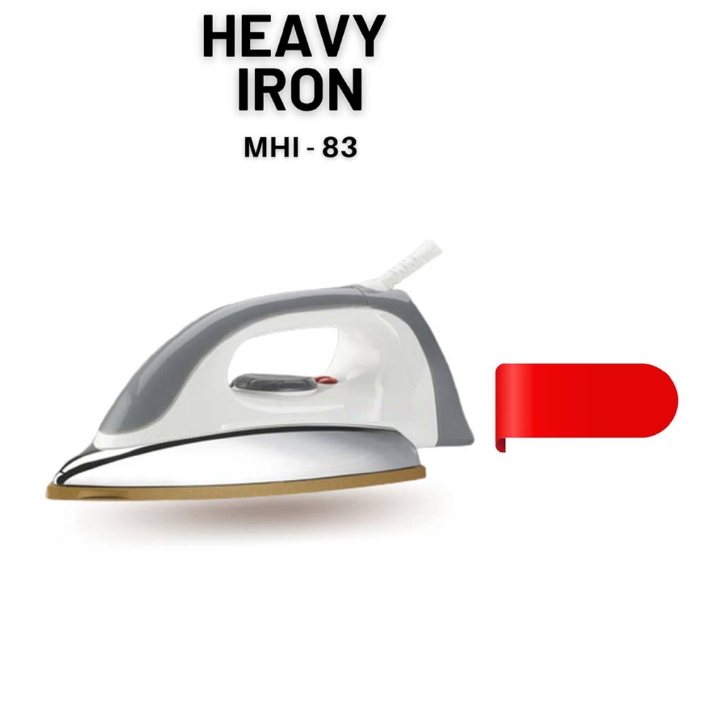 MHI-83 Automatic Dry Iron - 1800W with Ceramic Soleplate, Auto Shut-Off & Vertical Steam