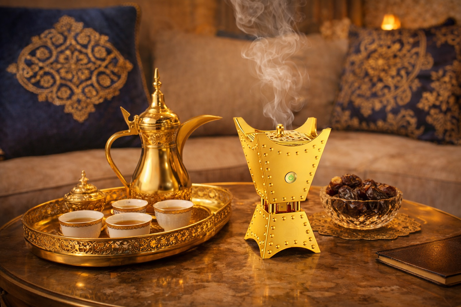 Luxury Electric Bakhoor Burner – USB Rechargeable Portable Oud Incense Burner