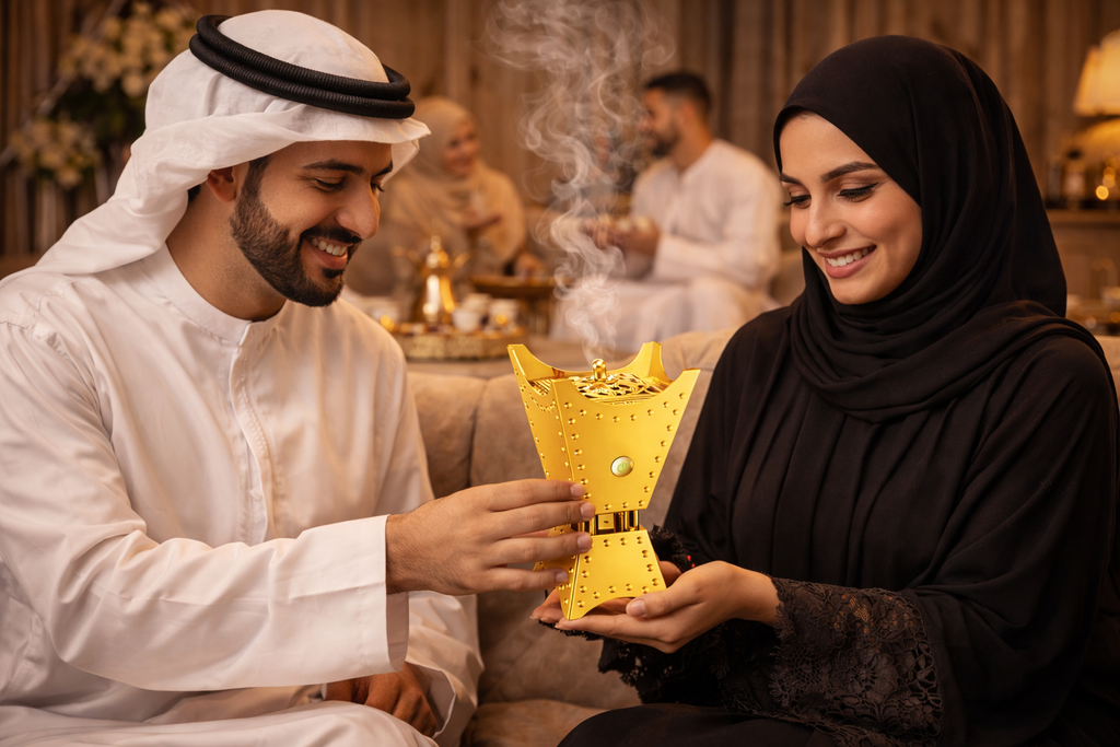 Luxury Electric Bakhoor Burner – USB Rechargeable Portable Oud Incense Burner