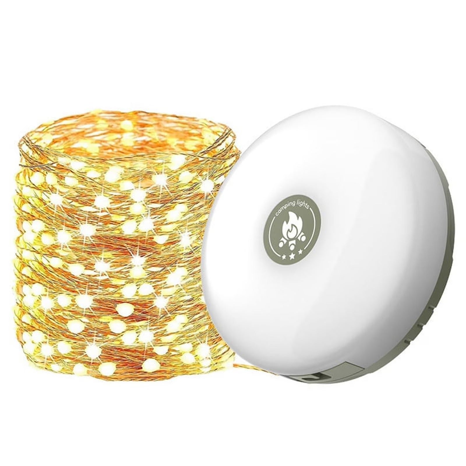 YD-2314 8M Outdoor Waterproof String Lights. Portable stowable reel with USB rechargeable for camping, RV, garden & patio.