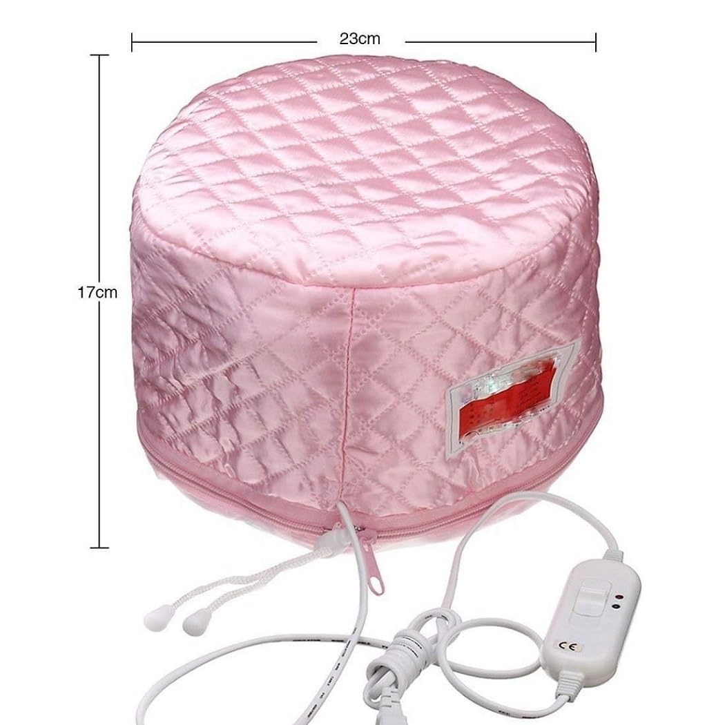 Thermal Hair Spa Cap for Nourishing & Heating | Spa Cap Steamer Hot Cap for Hair Care, Beauty Steamer, Portable Hair Steam Cap (Pink)
