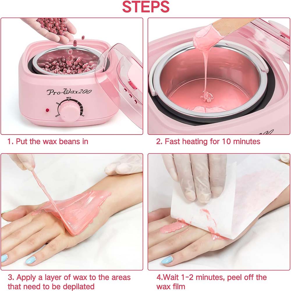 200 Pro Professional Wax Heater - Hair Removal Wax Warmer Machine for Salon & Home Use with Adjustable Temperature