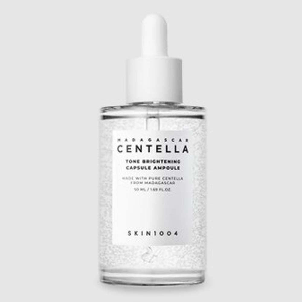 Skin1004 Madagascar Centella Tone Brightening Capsule Ampoule – Hydrating Serum with Niacinamide & Centella Asiatica for Radiance & Even Tone, 50ml