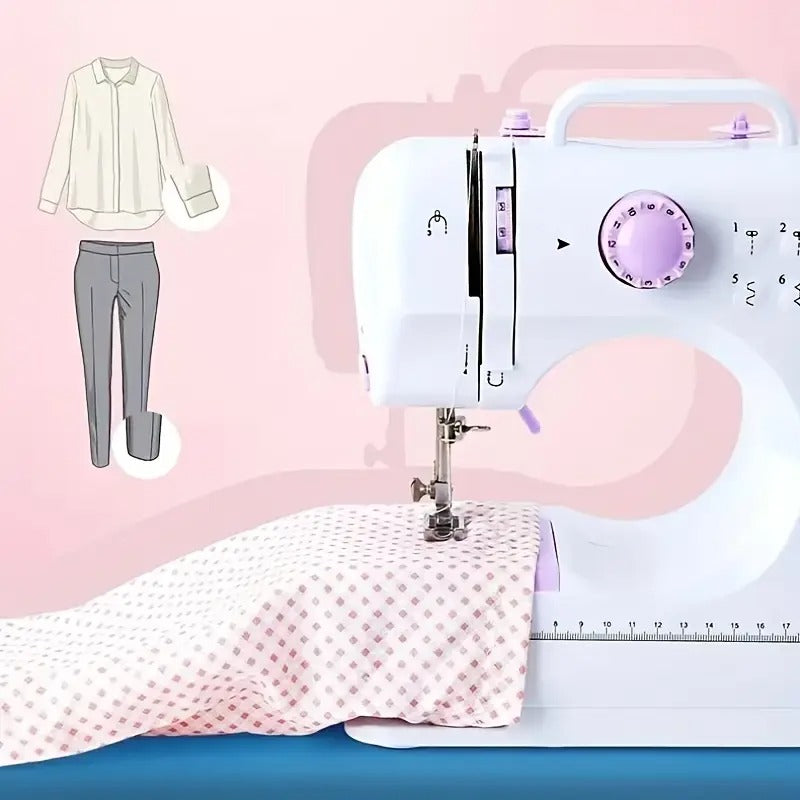 European Standard Home Sewing Machine - 2-Speed, Front/Back Stitch, Thick Fabric Locking, Night Light & Guide Locking Eye