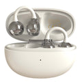 U-20 Open Ear Ring Headphones - Bluetooth 5.4 Clip-On OWS Earphones, 30H Battery, Noise-Cancelling, 4.9g Lightweight (White)