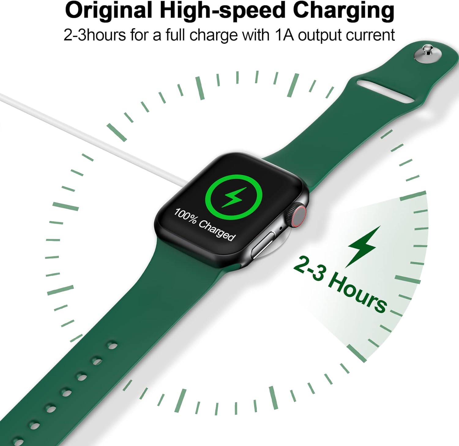 CW16 Wireless Charger | Compatible with iWatch Tabletop Charging | Fast, Convenient, and Sleek Design