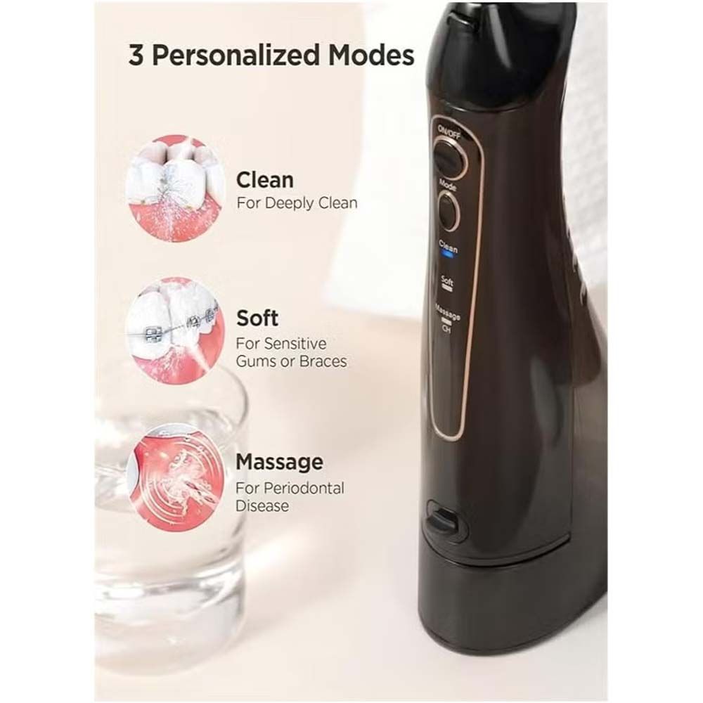 Electric Toothbrush & Water Flosser Combo – Cordless, Rechargeable, 5 Brush Modes, 3 Floss Modes, 8 Heads, Waterproof Oral Care Kit for Travel