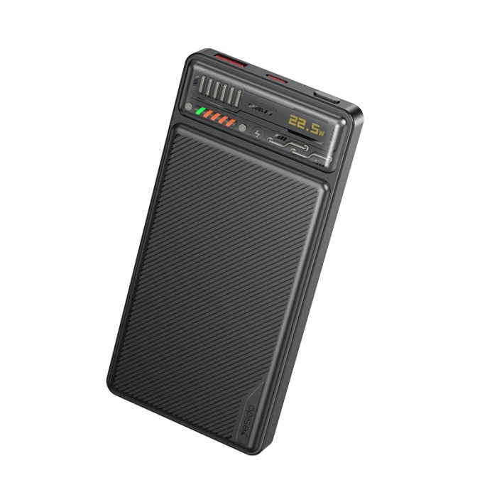 YP57 Fast Charging Power Bank – 10000mAh with 15W + USB 22.5W, Transparent Window Battery Display