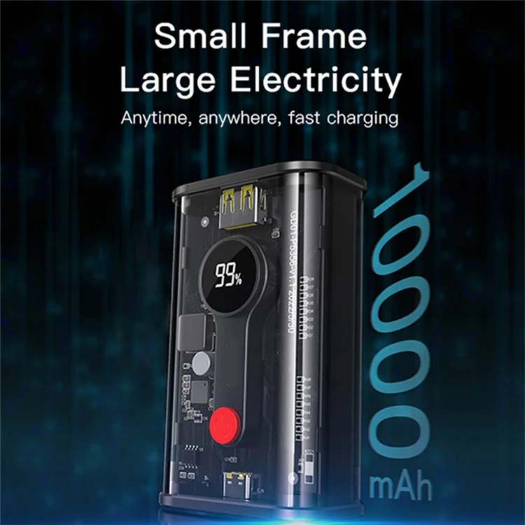 YP35 10000mAh Fast Charging Power Bank – LED Display Phone Charging Station