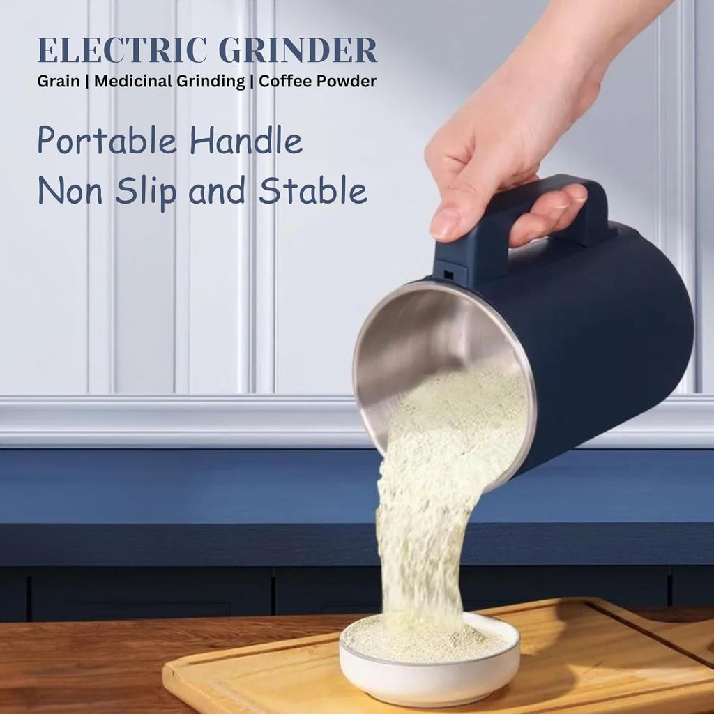 Multifunctional Electric Coffee & Spice Grinder - Stainless Steel Blade, Fine Powder, Home Use, Durable ABS Plastic Design
