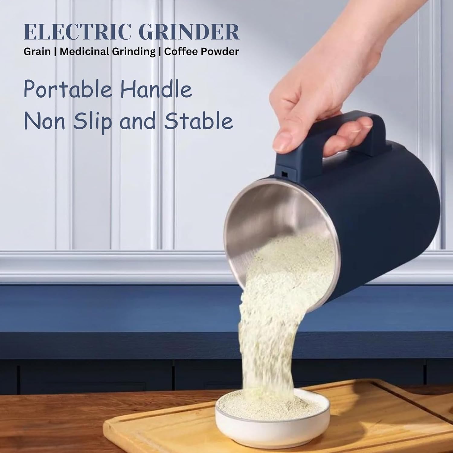 Multifunctional Electric Coffee & Spice Grinder - Stainless Steel Blade, Fine Powder, Home Use, Durable ABS Plastic Design