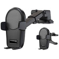 GD-HD211 2-in-1 Universal Car Phone Holder. Versatile mount for dashboard, windshield, or air vent. Secure & adjustable.