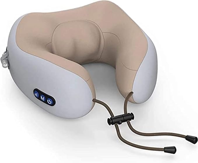 Neck U-Shaped Vibrating Travel Massage Pillow | Ultimate Comfort and Relaxation for Travel and Home