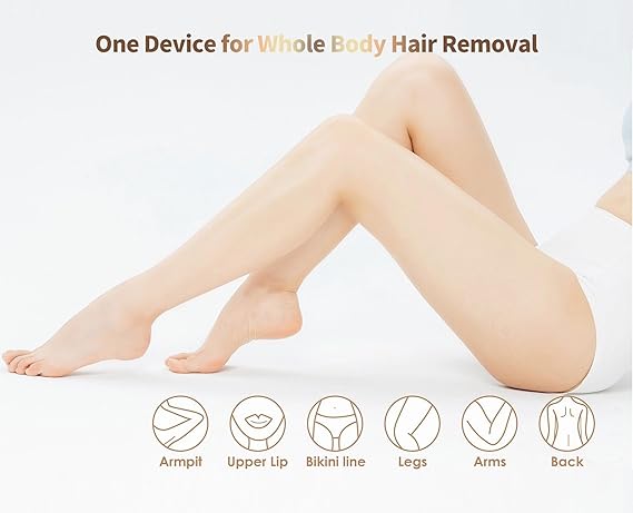 Home Use IPL Beauty Device – Permanent Hair Removal for Whole Body, Painless Laser Hair Removal Device for Women and Men