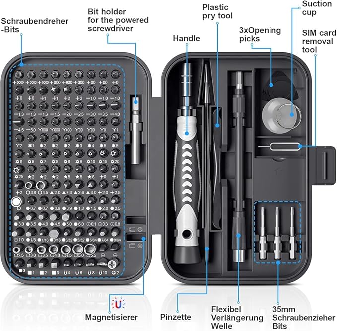 Screwdriver Set – Compact Mini Screwdriver and Bit Set | Portable for DIY and Professional Repairs