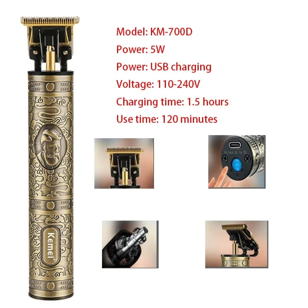 Kemei KM-700B Hair Clipper Professional corded electric hair cutting machine for precise barber-grade trims & fades.