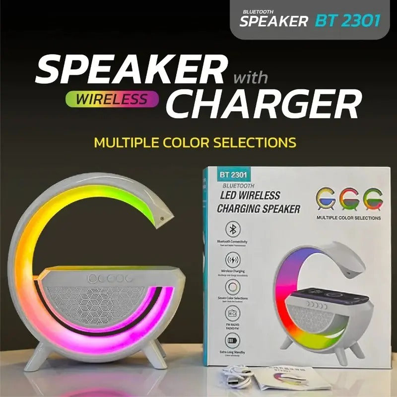 3-in-1 Night LED Desk Lamp | Bluetooth Speaker with 15W Wireless Charging