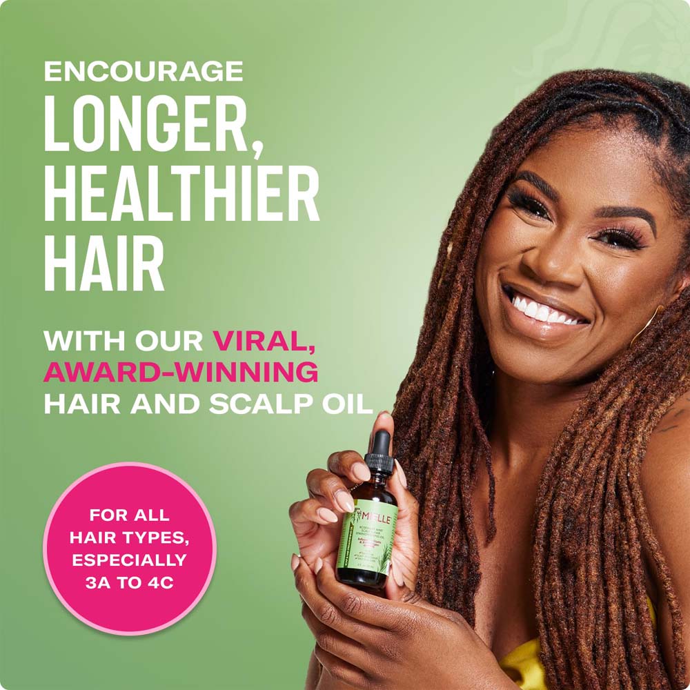 Mielle Organics Rosemary & Mint Hair Oil with Biotin – Strengthens, Moisturizes & Soothes Scalp, Promotes Longer, Healthier Hair (2 Fl Oz)
