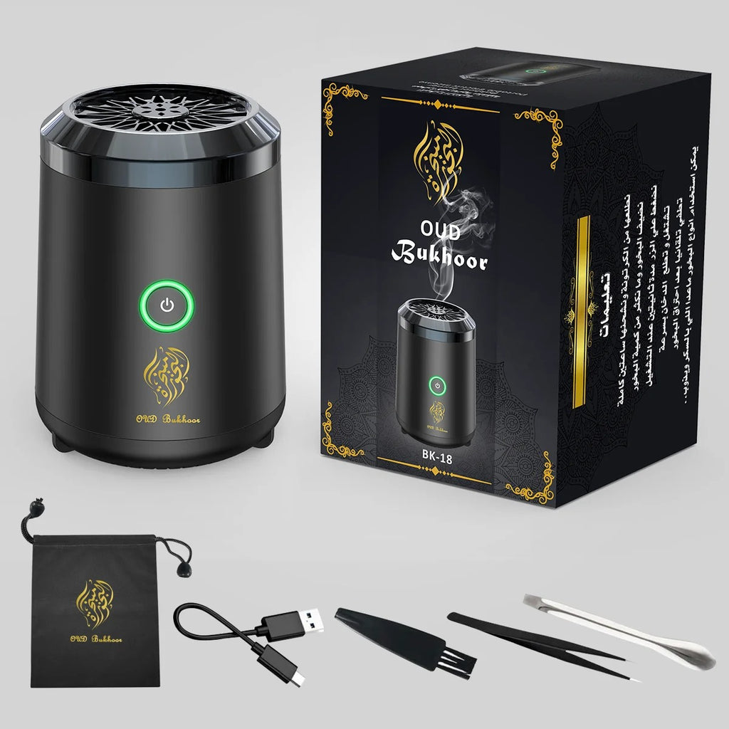 Mini Portable Incense Burner | USB Rechargeable Aroma Diffuser | Electric Arabic Holder for Muslim Home Decor