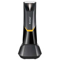 Kemei KM-3208 Professional Body Hair Trimmer. LED light, USB charging, waterproof for precise men & women intimate shaving.