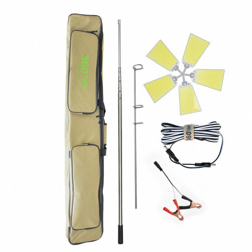 360° LED Camping Light | Adjustable Fishing Rod LED Light with RF Control | 12V Multifunction Outdoor Lamp for Car
