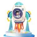 Rocket Toy with Fog Function. Crawling spray rocket with music, LED lights & dancing movement for 3-6 year old kids. Birthday gift.
