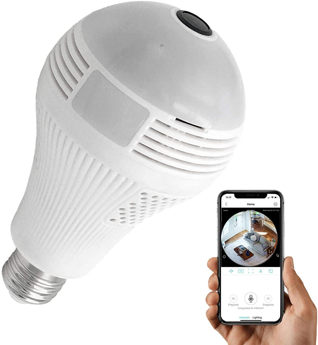 360° Hidden Spy Camera - 1080P HD WiFi Security Cam with Night Vision for Home/Baby Monitoring (iOS/Android)