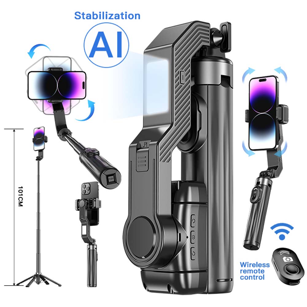 Q31 Handheld Gimbal Stabilizer -  Smartphone Stabilizer with Face Tracking, Wireless Remote & Tripod Stand