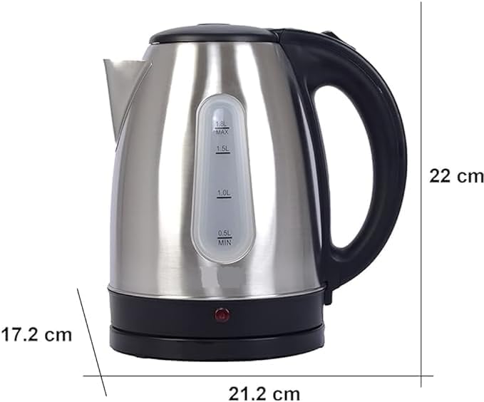 Stainless Steel Kettle – Efficient and Safe 1.8L Water Boiler for Your Kitchen