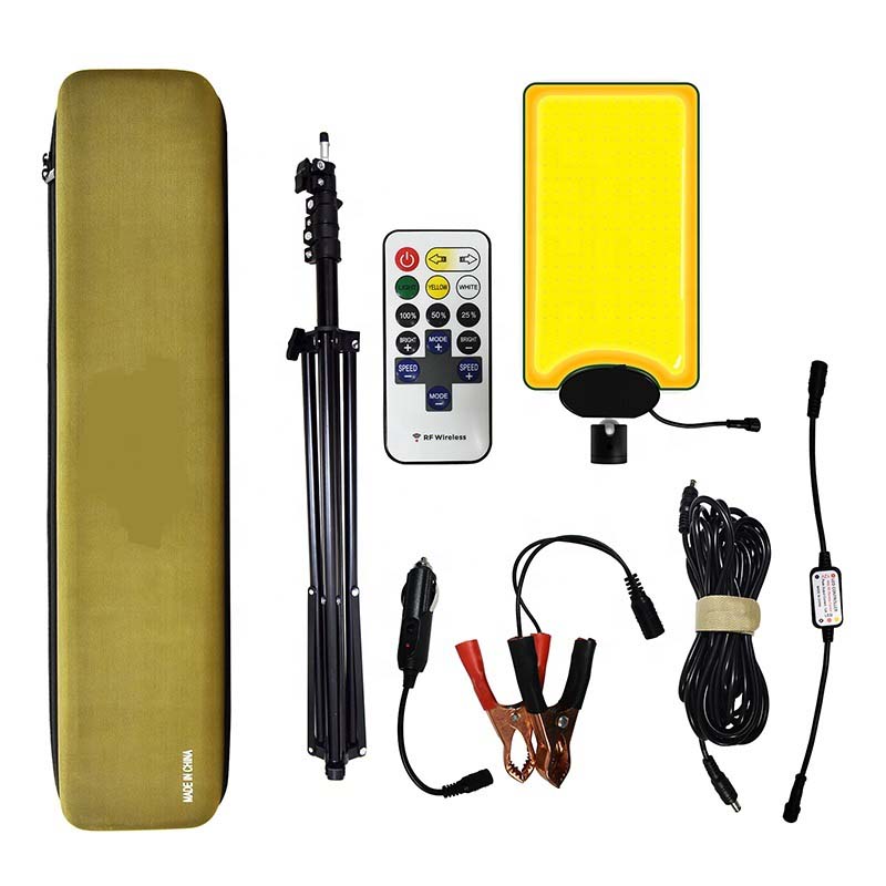 Portable Outdoor Dual Color Lighting | DC 12V Telescopic Tripod COB LED Camping Lights