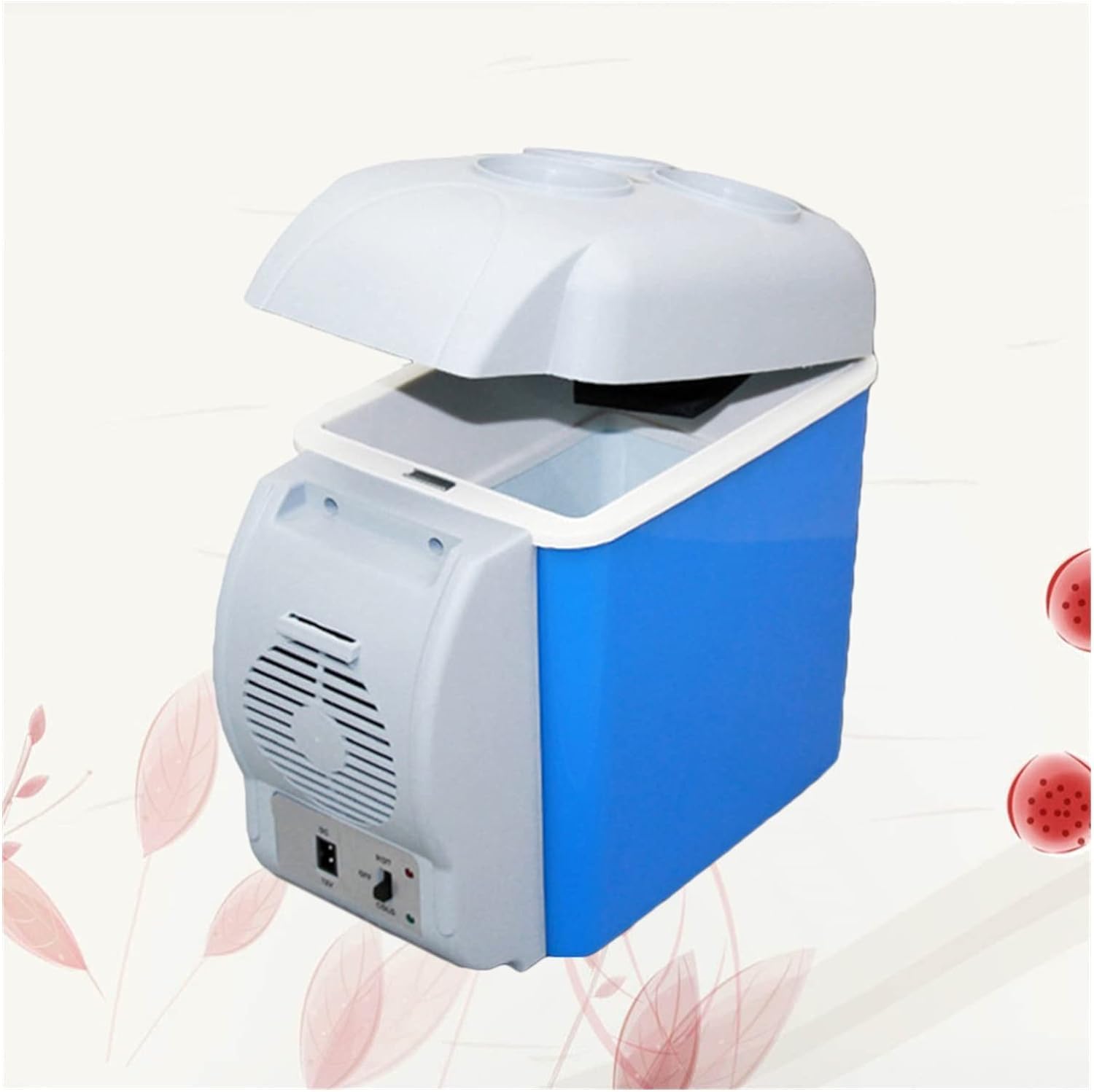 Compact 12V 7.5L Mini Car Fridge - Dual Cooler & Warmer Box | Portable Travel Refrigerator in Blue | Ideal for Road Trips, Camping & Outdoor Activities | 12V Car Compatible with Efficient Cooling & Warming Modes