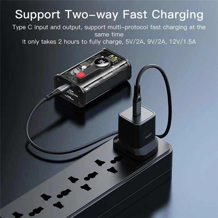 YP35 10000mAh Fast Charging Power Bank – LED Display Phone Charging Station