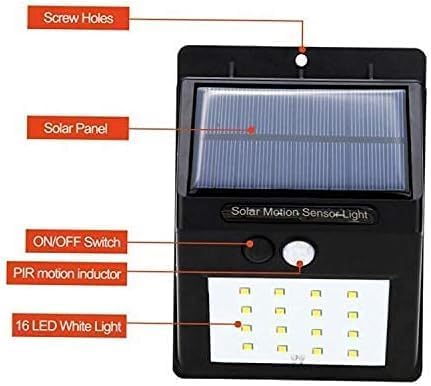 20 LED Solar Motion Sensor Light | Outdoor Path and Wall Lamp | Energy-Efficient Lighting for Enhanced Security