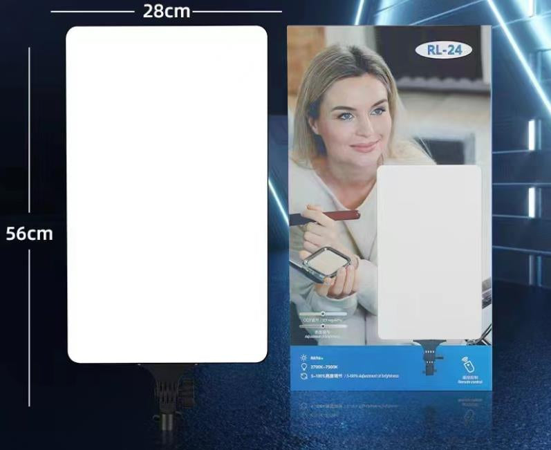 Rl-24 24-Inch Portable LED Photo Fill Light | Studio Lighting for Video Recording, Streaming, Filming, and Photoshoots with Adjustable Brightness and Color