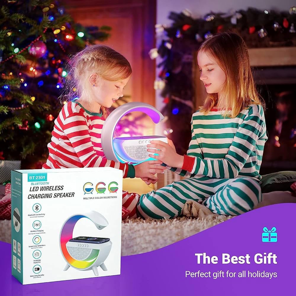 3-in-1 Night LED Desk Lamp | Bluetooth Speaker with 15W Wireless Charging