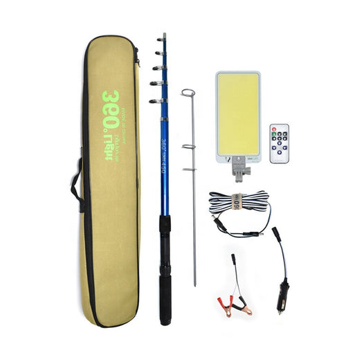 360 Light FR 04 COB | DC 12V Waterproof Telescopic Fishing Rod LED Outdoor Multifunctional Camping Light