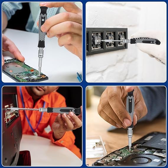 Mini Magnetic Screwdriver Set – Portable Cylinder Screwdriver Kit for DIY Repairs of Glasses, Computers, Laptops, and Mobile Phones