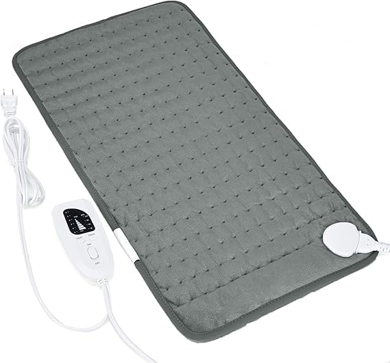 Heated Pad – Electric Heating Pad for Cramps, Neck, Waist & Shoulder | 6 Heat Settings, 4 Timers, Auto-Off | Moist & Dry Heat Therapy for Pain Relief