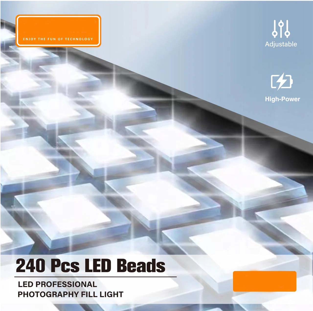 Live-E11 10W Bi-color LED Video Light. USB-powered camera panel fill light for photography, TikTok, vlogging & recording.