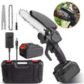 Brushless Cordless Chainsaw - Mini Electric Handheld Chainsaw with Safety Lock for Tree Branch Cutting