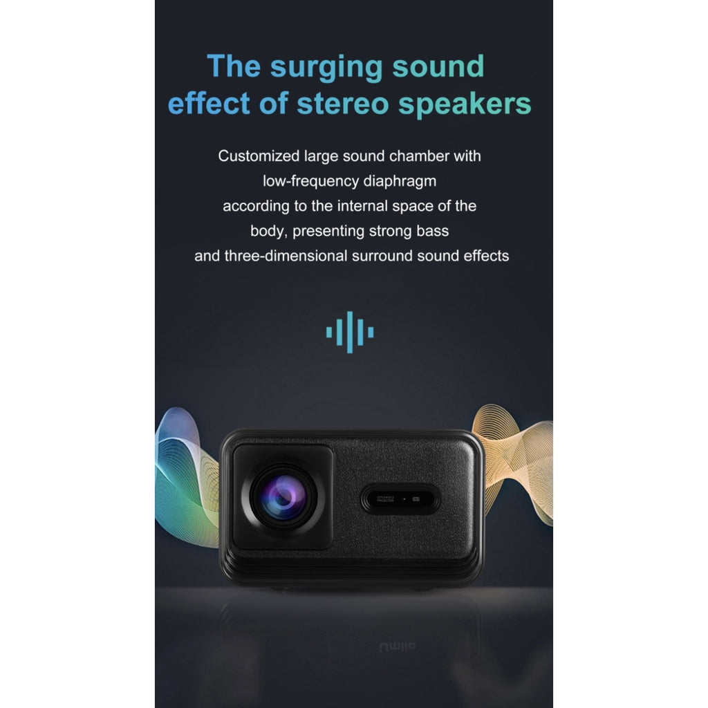 U8 Pro Movie Projector | Elevate Your Home Cinema with Full HD, 6GB RAM, Android OS | Immersive Entertainment