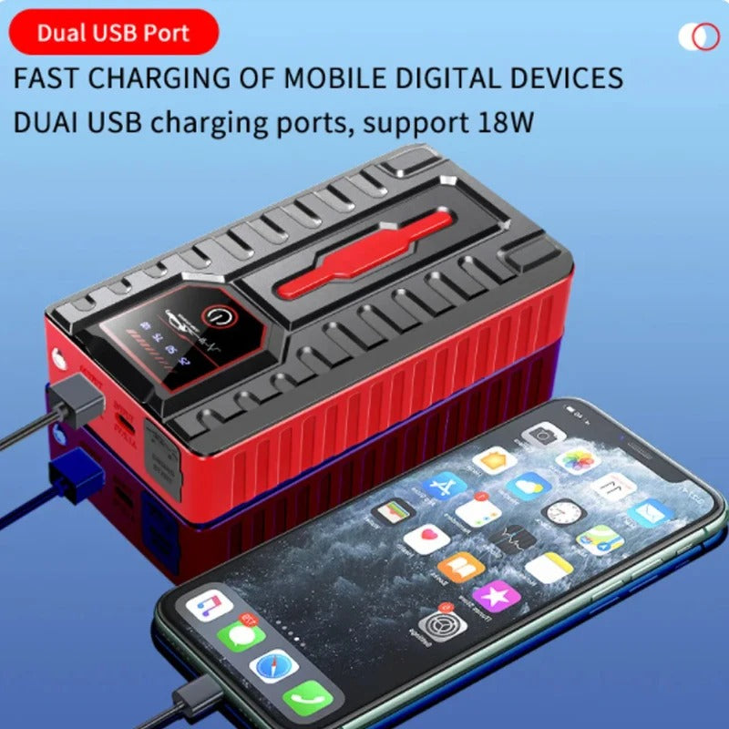 Jump Start Pack – Portable Car Jump Starter with Digital Indicator, Durable Temperature-Proof Power Booster for Automotive Use