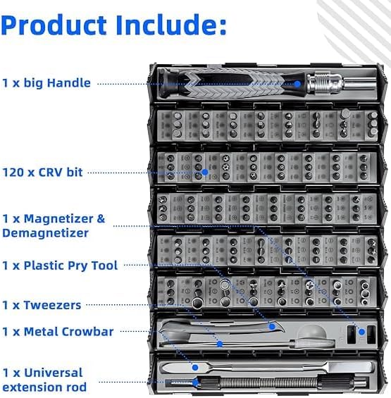Mini Magnetic Screwdriver Set – Portable Cylinder Screwdriver Kit for DIY Repairs of Glasses, Computers, Laptops, and Mobile Phones