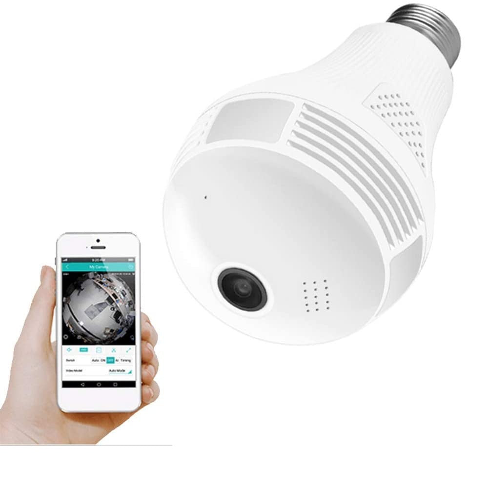 360° Hidden Spy Camera - 1080P HD WiFi Security Cam with Night Vision for Home/Baby Monitoring (iOS/Android)