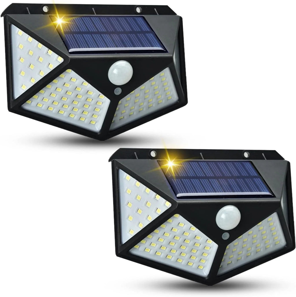 Waterproof Outdoor Motion Sensor Infrared Wall Lamp | 100 LED Solar-Powered Garden Sensor Light | IP65 Water-Resistant Bright Outdoor Lighting for Garden, Patio, and Yard